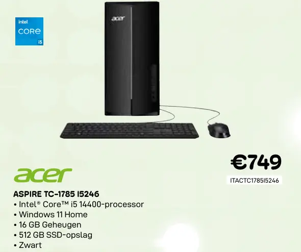 Promotie: Aspire tc-1785 i5246