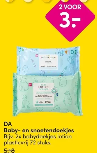 Aanbieding: Baby- en snoetendoekjes