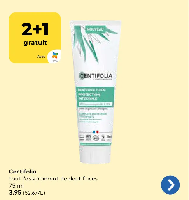 Offre: Tout l'assortiment de dentifrices