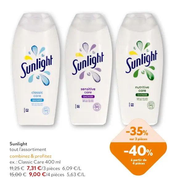 Offre: Sunlight tout l'assortiment