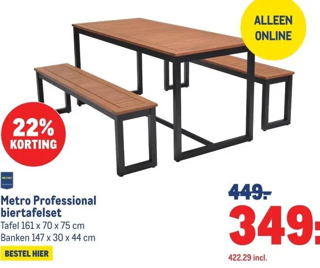 Aanbieding: Professional biertafelset