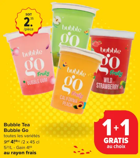 Offre: Bubble Tea Bubble Go