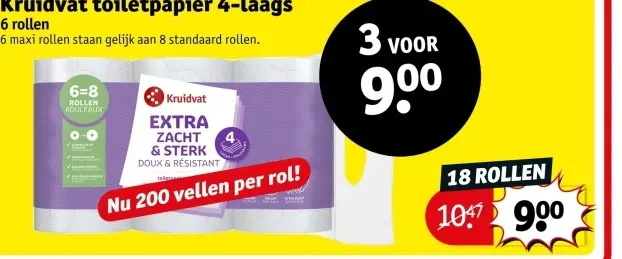 Promotie: toiletpapier 4-laags