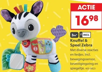 Aanbieding: Knuffel & Speel Zebra