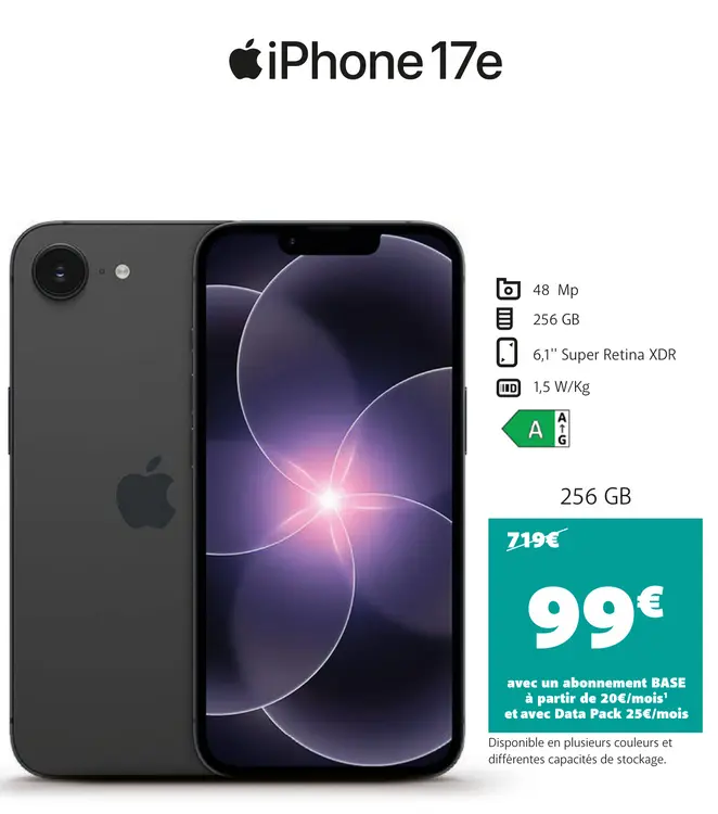 Offre: iPhone 17e