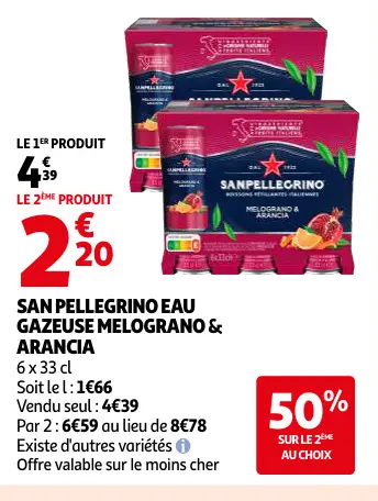 Promotie: San pellegrino eau gazeuse melograno & aranci