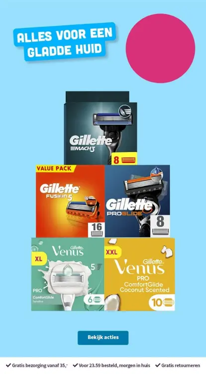 Aanbieding: Gillette & Venus Scheermesjes