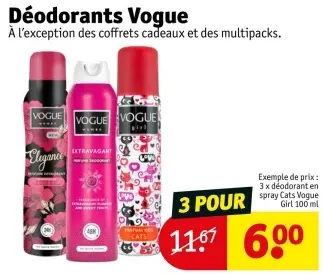 Offre: Déodorants