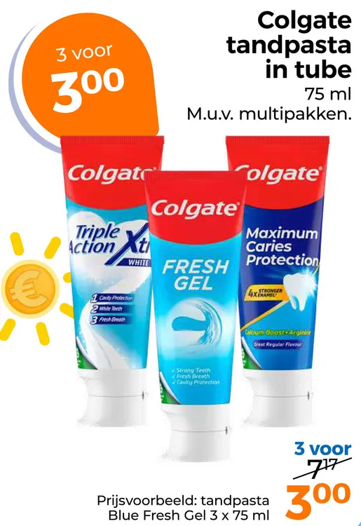 Aanbieding: Tandpasta in tube