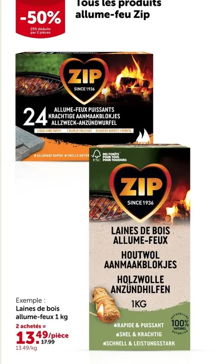 Offre: Laines de bois allume-feux