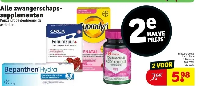 Promotie: Alle zwangerschapssupplementen