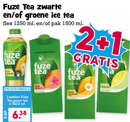 Aanbieding: Zwarte en/of groene ice tea