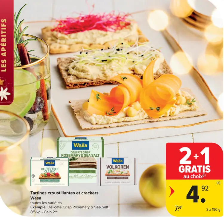 Offre: Tartines croustillantes et crackers