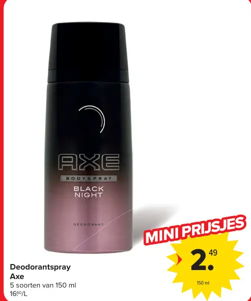 Promotie: Deodorantspray