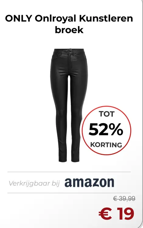 Aanbieding: Onlroyal Kunstleren broek