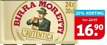 Aanbieding: Birra moretti l'autentica