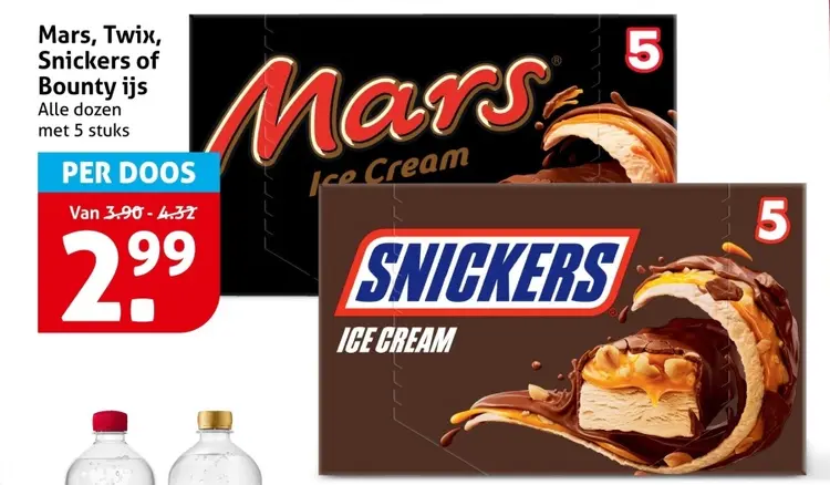 Mars, Twix, Snickers of Bounty ijs