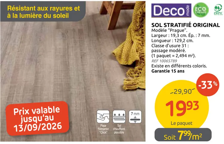 Promotie: Sol stratifié original