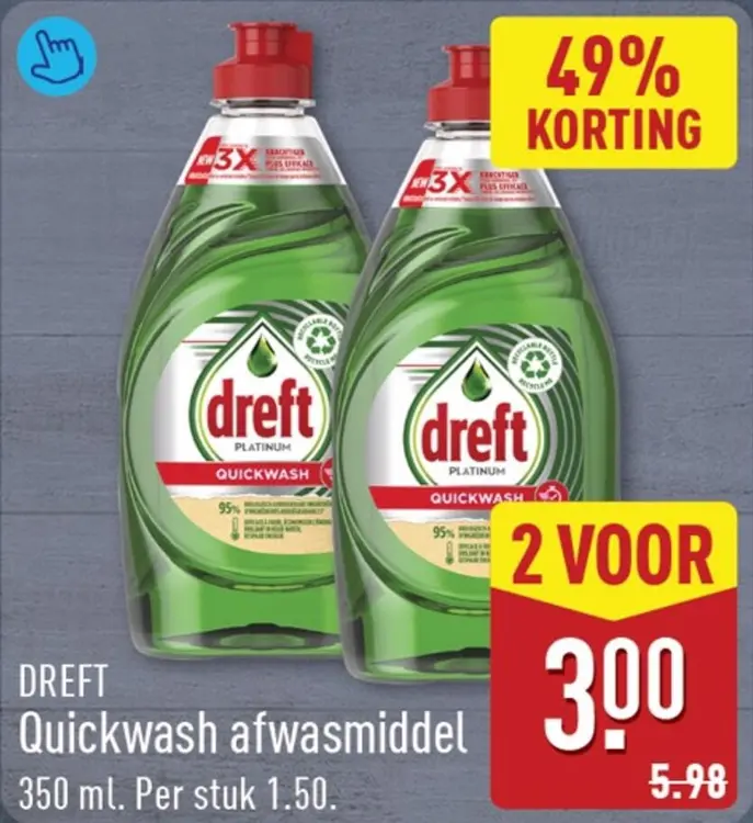 Aanbieding: Quickwash afwasmiddel