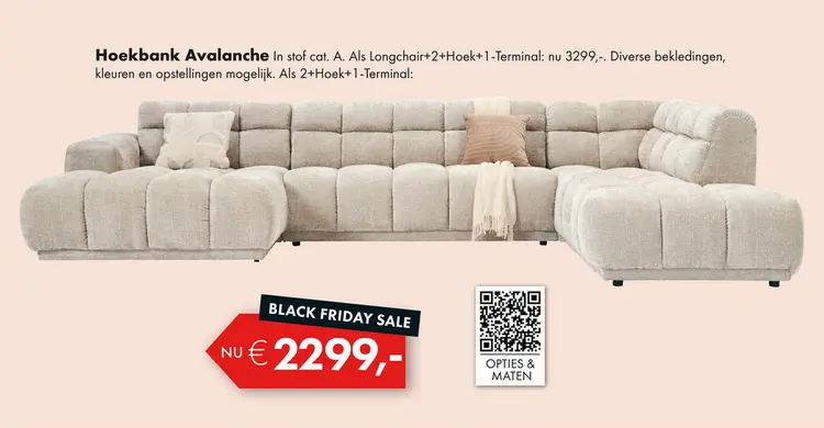 Aanbieding: Avalanche hoekbank