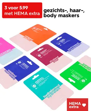 Aanbieding: gezichts-, haar-, body maskers
