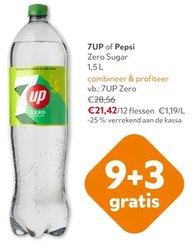 Aanbieding: 7UP of Pepsi Zero Sugar