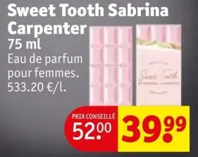 Offre: Sweet Tooth Sabrina Carpenter