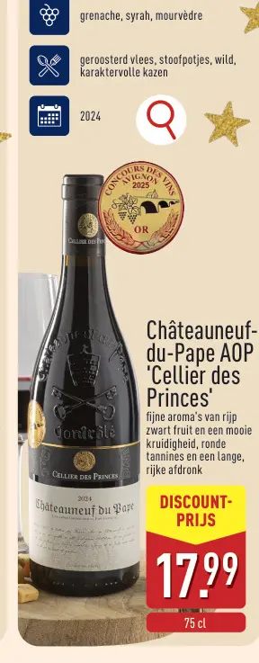 Aanbieding: Châteauneuf-du-Pape AOP 'Cellier des Princes'