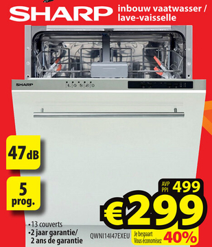 Offre: SHARP lave-vaisselle