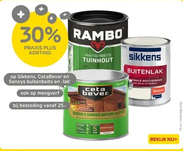 Aanbieding: Sikkens, CetaBever en Sencys buitenbeits en -lak