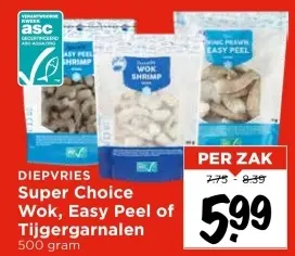 Aanbieding: Super Choice Wok, Easy Peel of Tijgergarnalen