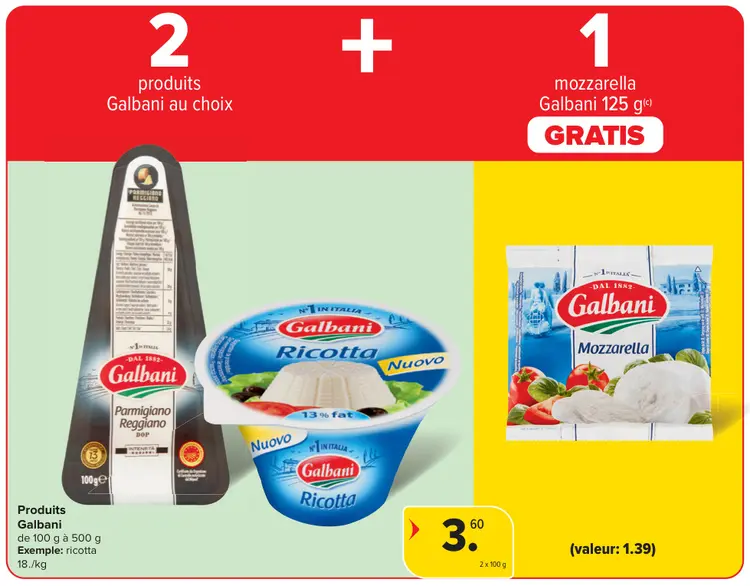 Offre: Produits au choix
