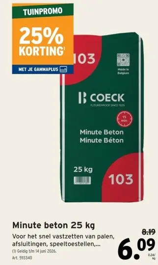 Promotie: Minute beton