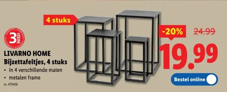 Promotie: Bijzettafeltjes
