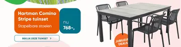 Aanbieding: Hartman Comino Stripe tuinset
