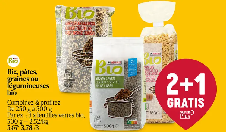 Offre: Riz pâtes, fraines ou légumineuses