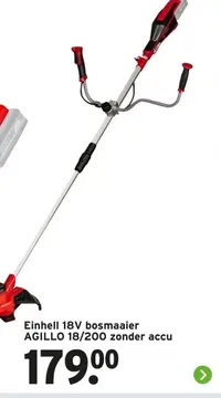 Aanbieding: Einhell 18V bosmaaier AGILLO 18/200 zonder accu