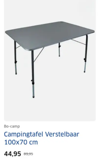 Aanbieding: Campingtafel Verstelbaar