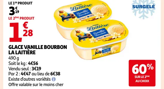Promotie: Glace vanille bourbon