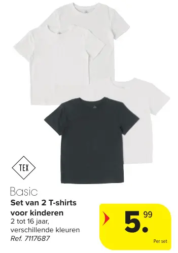 Promotie: Set van 2 T-shirts