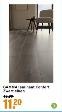 Aanbieding: GAMMA laminaat Comfort Zwart eiken