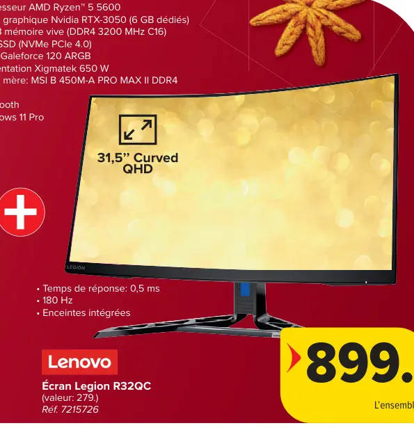 Offre: Écran Legion R32QC