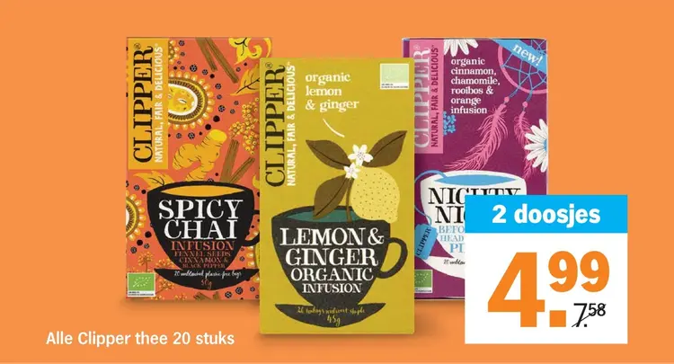 Aanbieding: Clipper thee