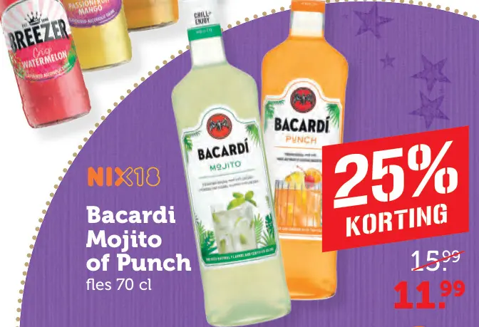 Aanbieding: Bacardi Mojito of Punch