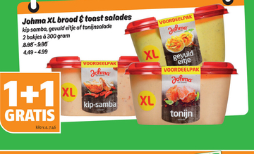 Aanbieding: Johma XL brood & toast salades