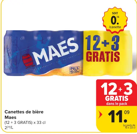 Offre: Canettes de bière