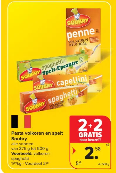 Promotie: Pasta volkoren en spelt