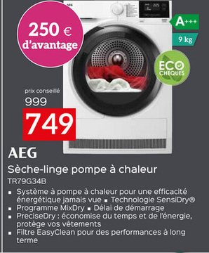 Offre: Sèche-linge pompe à chaleur TR79G34B