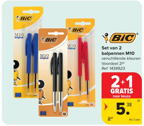 Promotie: Set van 3 balpennen M10