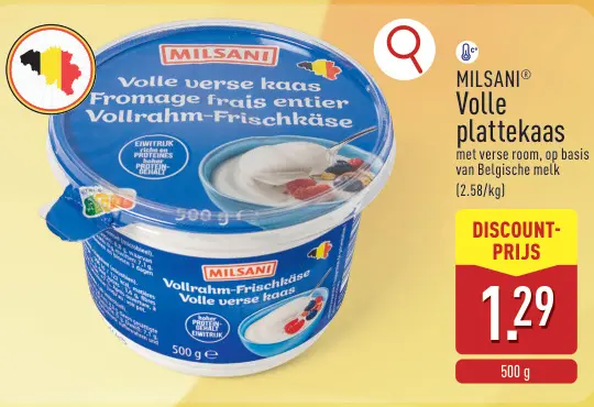 Promotie: Volle plattekaas